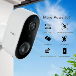 Arenti GO1 IP Κάμερα Παρακολούθησης Wi-Fi Full HD 1080p Αδιάβροχη Μπαταρίας με Αμφίδρομη Επικοινωνία