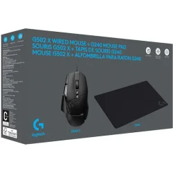 Logitech G502 X Gaming Ποντίκι 25600 DPI & G240 Mouse Pad Μαύρο