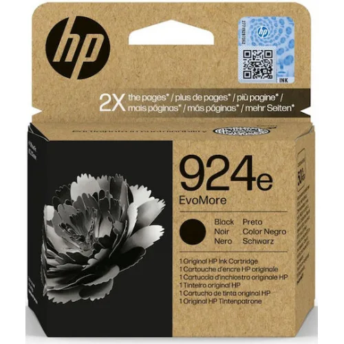 HP 924e EvoMore Γνήσιο Μελάνι Εκτυπωτή InkJet Μαύρο (4K0V0NE)