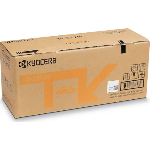 Kyocera TK-5270Y Γνήσιο Toner Laser Εκτυπωτή Κίτρινο 6000 Σελίδων (1T02TVANL0)