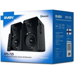 Sven SPS-725 Ασύρματα Ηχεία Υπολογιστή 2.0 με Bluetooth και Ισχύ 50W σε Μαύρο Χρώμα Sven SPS-725 Ασύρματα Ηχεία Υπολογιστή 2.0 με Bluetooth και Ισχύ 50W σε Μαύρο Χρώμα