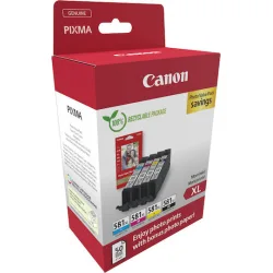 Canon CLI-581XL Γνήσιο Photo Value Pack με 4 Μελάνια Εκτυπωτή InkJet Κίτρινο / Κυανό / Ματζέντα / Μαύρο (2052C006)