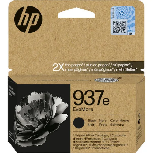 HP 937e EvoMore Γνήσιο Μελάνι Εκτυπωτή InkJet Μαύρο (4S6W9NE)