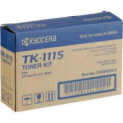 Kyocera TK-1115 Γνήσιο Toner Laser Εκτυπωτή Μαύρο 1600 Σελίδων (1T02M50NL1) Kyocera TK-1115 Γνήσιο Toner Laser Εκτυπωτή Μαύρο 1600 Σελίδων (1T02M50NL1)