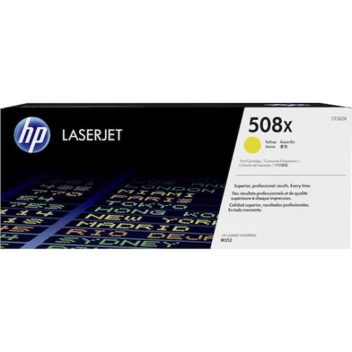 HP 508X Γνήσιο Toner Laser Εκτυπωτή Κίτρινο High Yield 9500 Σελίδων (CF362X)