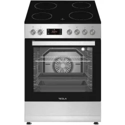 Tesla Κουζίνα 80lt με Κεραμικές Εστίες Π60εκ. Inox