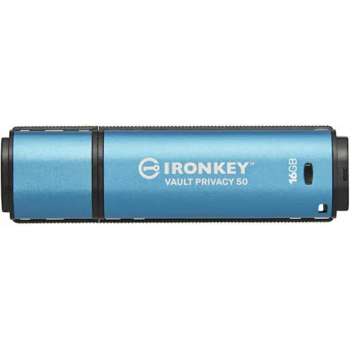 Kingston IronKey Vault Privacy 50 16GB USB 3.2 Stick Μπλε
