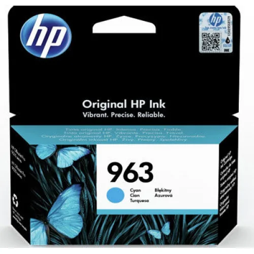 HP 963 Γνήσιο Μελάνι Εκτυπωτή InkJet Κυανό (3JA23AE)