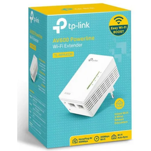TP-LINK TL-WPA4220 v4 Powerline για Ασύρματη Σύνδεση Wi‑Fi 4 και 2 Θύρες Ethernet