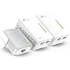 TP-LINK TL-WPA4220T KIT v4 Powerline Τριπλό για Ασύρματη Σύνδεση Wi‑Fi 4 και 2 Θύρες Ethernet