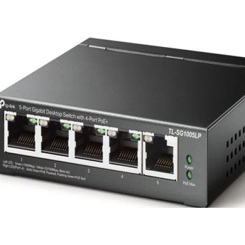 TP-LINK TL-SG1005LP v2 Unmanaged L2 PoE+ Switch με 4 Θύρες Gigabit (1Gbps) Ethernet