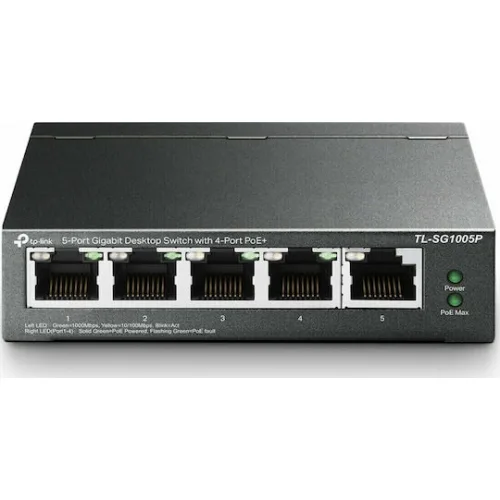 TP-LINK TL-SG1005P v2 Unmanaged L2 PoE Switch με 5 Θύρες Ethernet