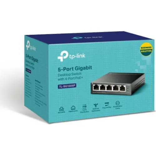 TP-LINK TL-SG1005P v2 Unmanaged L2 PoE Switch με 5 Θύρες Ethernet