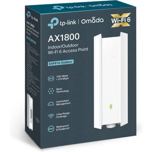 TP-LINK EAP610-Outdoor v1 WiFi Mesh Network Access Point Wi‑Fi 6 Dual Band (2.4 & 5GHz)