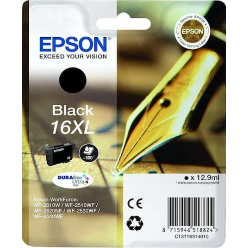 Epson 16XL Γνήσιο Μελάνι Εκτυπωτή InkJet Μαύρο (C13T16314010 C13T16314012)