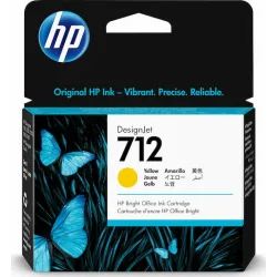 HP 712 Γνήσιο Μελάνι Εκτυπωτή InkJet Κίτρινο (3ED69A)
