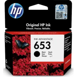 HP 653 Γνήσιο Μελάνι Εκτυπωτή InkJet Μαύρο (3YM75AE)