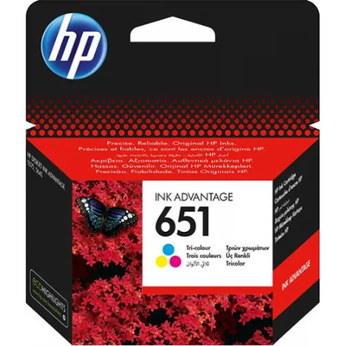 HP 651 Γνήσιο Μελάνι Εκτυπωτή InkJet Πολλαπλό (Color) (C2P11AE)