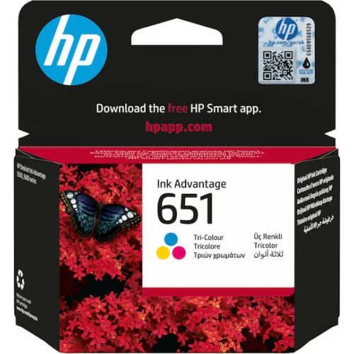 HP 651 Γνήσιο Μελάνι Εκτυπωτή InkJet Πολλαπλό (Color) (C2P11AE)