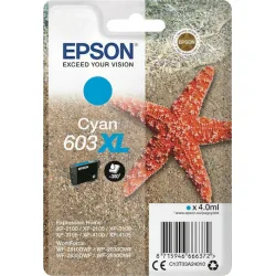 Epson 603XL Γνήσιο Μελάνι Εκτυπωτή InkJet Κυανό (C13T03A24010)