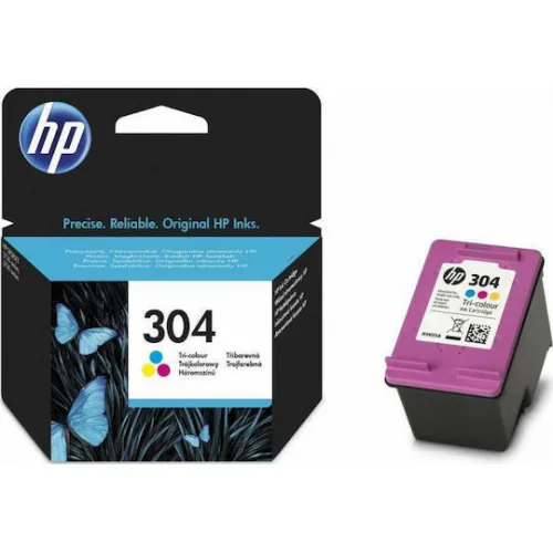 HP 304 Γνήσιο Μελάνι Εκτυπωτή InkJet Πολλαπλό (Color) (N9K05AE)
