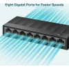 TP-LINK LS1008G v1 Unmanaged L2 Switch με 8 Θύρες Gigabit (1Gbps) Ethernet