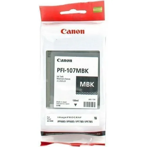 Canon PFI-107 Γνήσιο Μελάνι Εκτυπωτή InkJet Matte Μαύρο (6704B001)