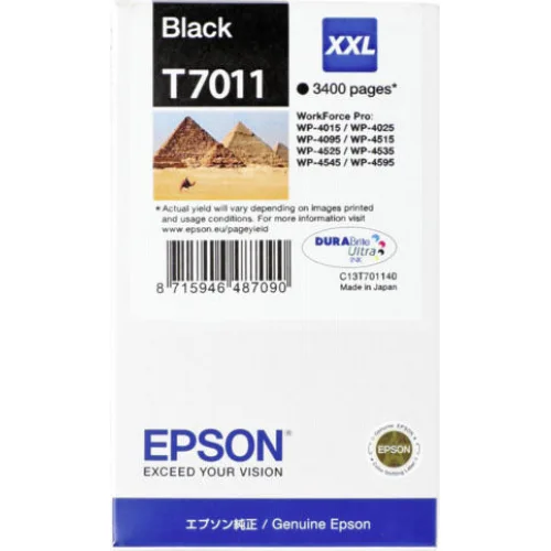 Epson T7011 Γνήσιο Μελάνι Εκτυπωτή InkJet Μαύρο (C13T701140)