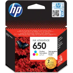 HP 650 Γνήσιο Μελάνι Εκτυπωτή InkJet Πολλαπλό (Color) (CZ102AE)