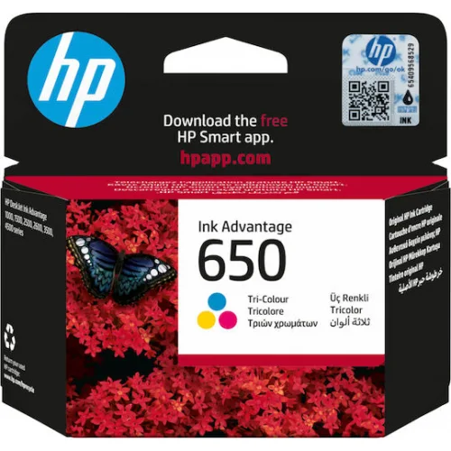 HP 650 Γνήσιο Μελάνι Εκτυπωτή InkJet Πολλαπλό (Color) (CZ102AE)