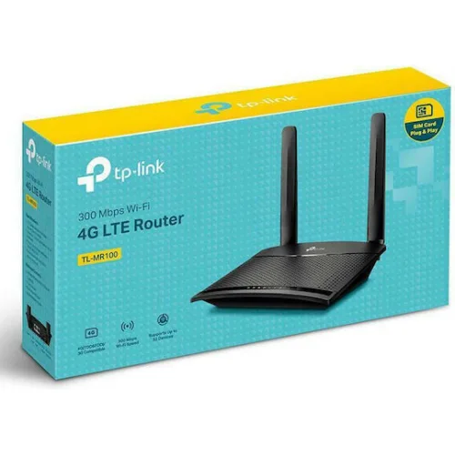 TP-LINK TL-MR100 v2 Ασύρματο 4G Mobile Router Wi‑Fi 4 με 2 Θύρες Ethernet