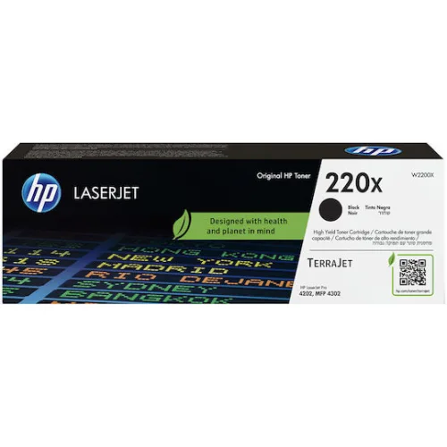 HP 220X Γνήσιο Toner Laser Εκτυπωτή Μαύρο 7500 Σελίδων (W2200X)