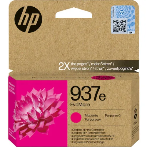 HP 937e EvoMore Γνήσιο Μελάνι Εκτυπωτή InkJet Ματζέντα (4S6W7NE)