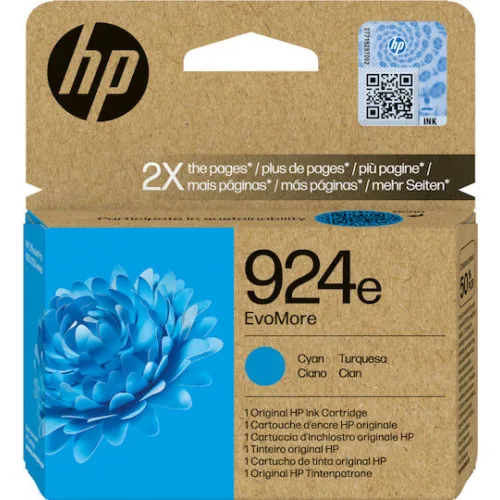 HP 924e EvoMore Γνήσιο Μελάνι Εκτυπωτή InkJet Κυανό (4K0U7NE)