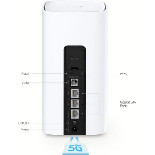 TP-LINK NX510V v1 Ασύρματο 5G Mobile Router Wi‑Fi 6 με 3 Θύρες Gigabit Ethernet