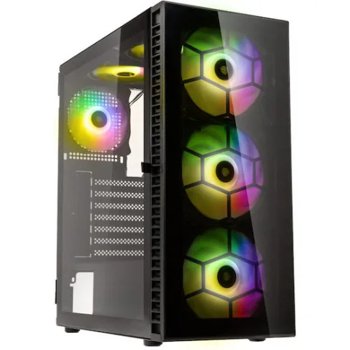 Kolink Observatory HF Glass ARGB Gaming Midi Tower Κουτί Υπολογιστή με Πλαϊνό Παράθυρο Μαύρο