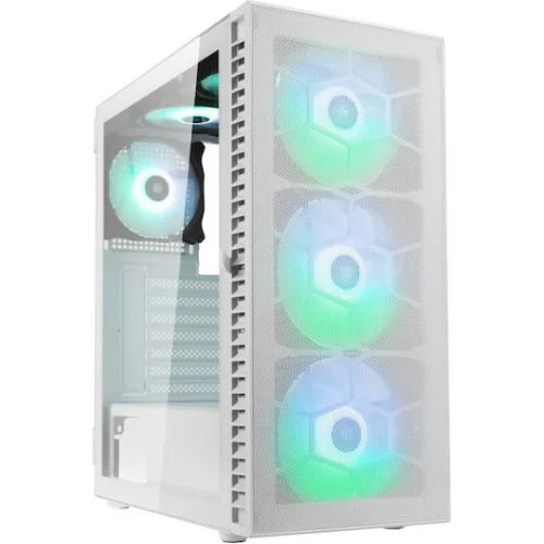 Kolink Observatory HF Mesh ARGB Gaming Midi Tower Κουτί Υπολογιστή με Πλαϊνό Παράθυρο Λευκό