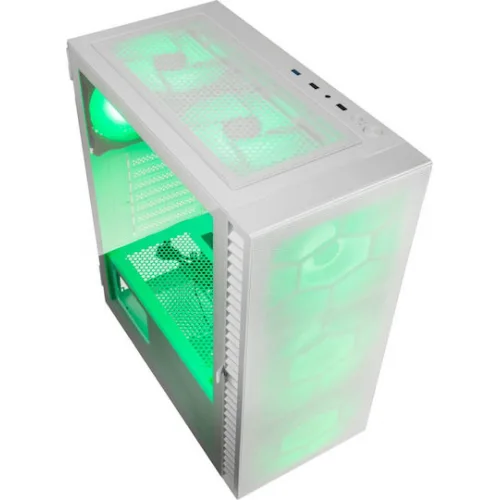 Kolink Observatory HF Mesh ARGB Gaming Midi Tower Κουτί Υπολογιστή με Πλαϊνό Παράθυρο Λευκό