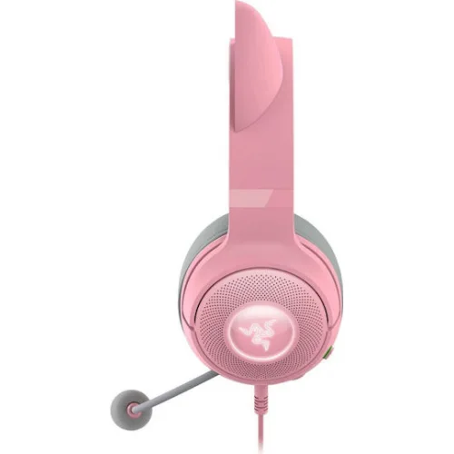 Razer Kraken Kitty V2 Over Ear Gaming Headset με σύνδεση USB Quartz