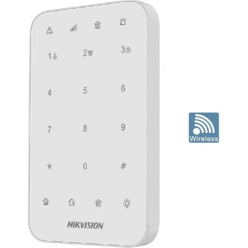 Hikvision Ασύρματο Πληκτρολόγιο Συναγερμού Αφής σε Λευκό Χρώμα DS-PK1-E-WE