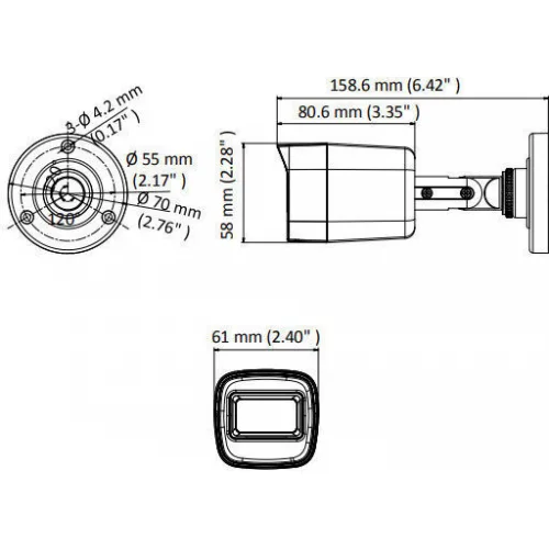 Hikvision DS-2CE16U7T-ITF CCTV Κάμερα Παρακολούθησης 4K Αδιάβροχη με Φακό 2.8mm