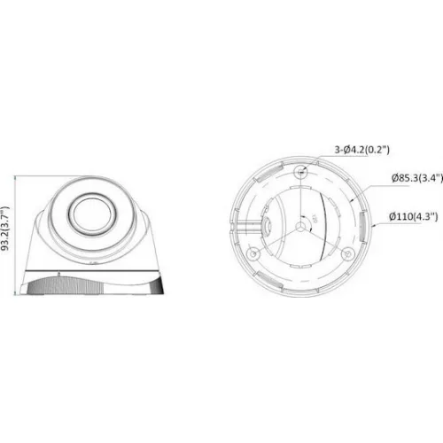 Hikvision HWI-T221H IP Κάμερα Παρακολούθησης Full HD 1080p Αδιάβροχη με Φακό 2.8mm