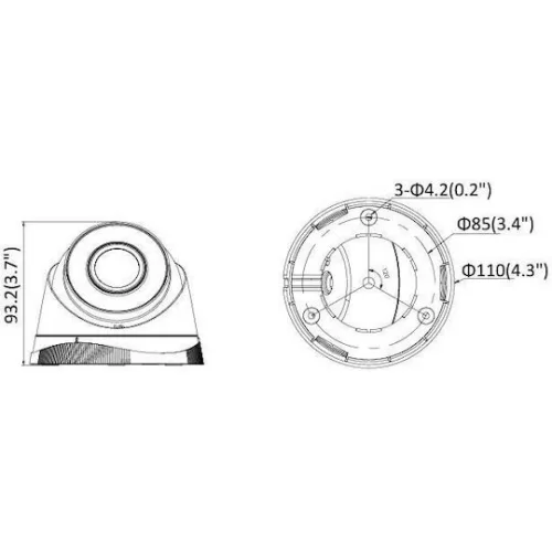 Hikvision HWI-T240HA IP Κάμερα Παρακολούθησης Full HD+ 4MP Αδιάβροχη με Ηχείο και Φακό 2.8mm