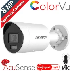 Hikvision DS-2CD2087G2H-LIU(EF) IP Κάμερα Παρακολούθησης 4K Αδιάβροχη με Μικρόφωνο και Φακό 2.8mm