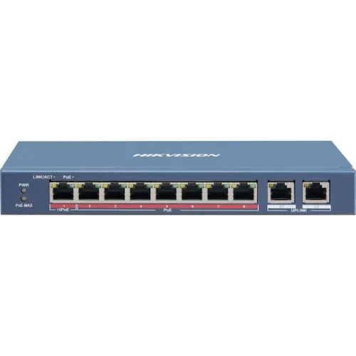 Hikvision DS-3E1510P-EI/M(O-STD) Managed L2 PoE+ Switch με 10 Θύρες Gigabit (1Gbps) Ethernet