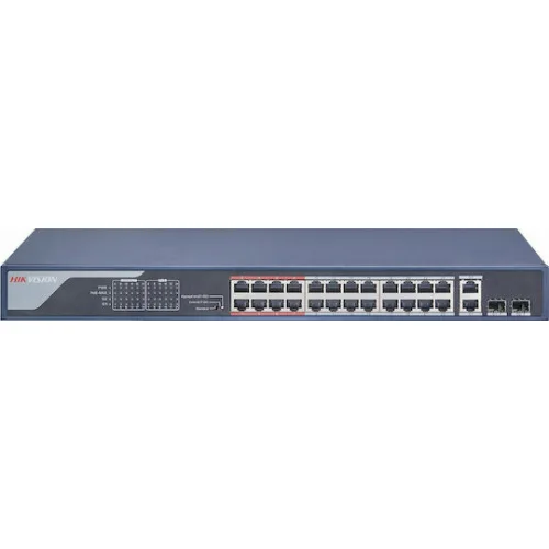 Hikvision DS-3E1526P-EI Managed L2 PoE+ Switch με 24 Θύρες Gigabit (1Gbps) Ethernet και 2 SFP Θύρες