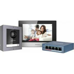 Hikvision Σετ Θυροτηλεόρασης Wi-Fi Ασημί