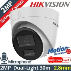 Hikvision DS-2CD1323G2-LIU IP Κάμερα Παρακολούθησης Full HD 1080p Αδιάβροχη με Μικρόφωνο και Φακό 2.8mm