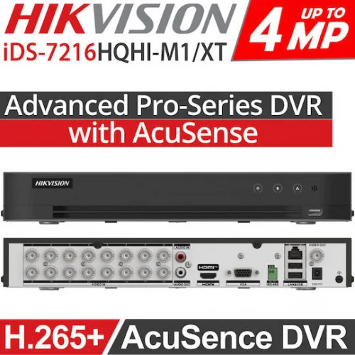 Hikvision Καταγραφικό HVR με Ανάλυση Full HD+ iDS-7216HQHI-M1/XT