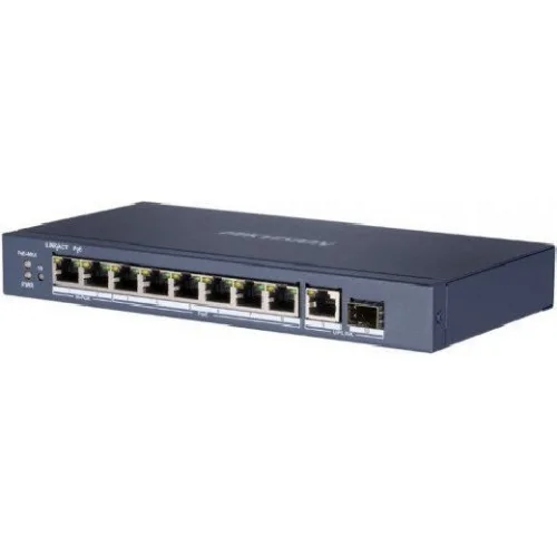Hikvision DS-3E0510HP Unmanaged L2 PoE++ Switch με 9 Θύρες Gigabit (1Gbps) Ethernet